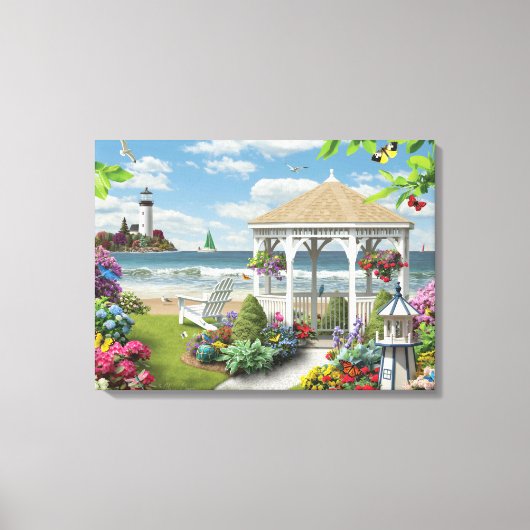 Alan Giana "Gazebo by Sea" Canvas Print Leinwanddruck (Vorderseite)