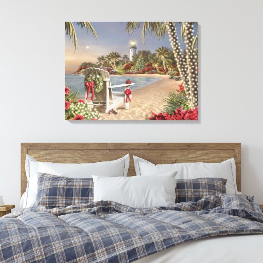 Alan Giana "Island Lights" Canvas Print Leinwanddruck (Insitu (Schlafzimmer))