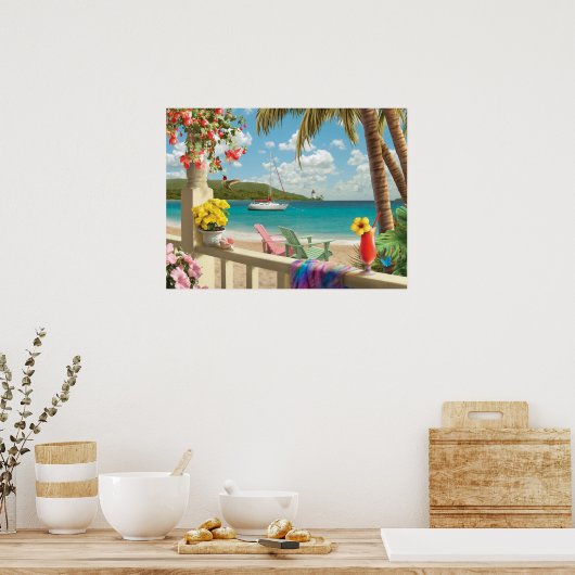 Alan Giana "Island Retreat" Poster (Küche)