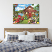 Alan Giana "Lakeside Retreat" Canvas Print Leinwanddruck (Insitu (Schlafzimmer))
