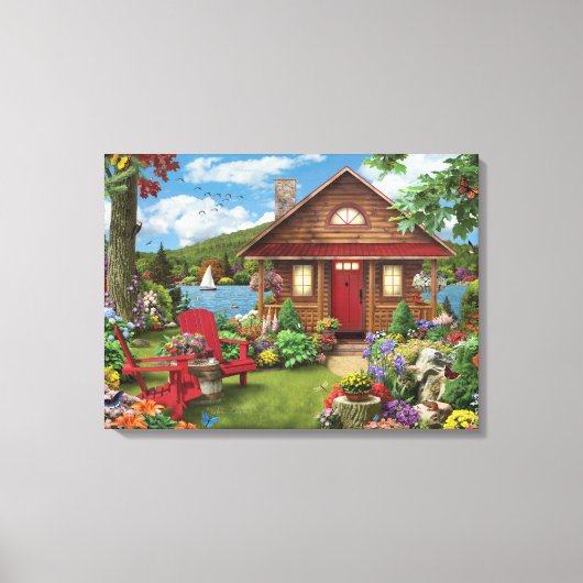 Alan Giana "Lakeside Retreat" Canvas Print Leinwanddruck (Vorderseite)