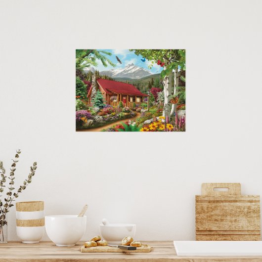 Alan Giana "Mountain Hideaway" Poster (Küche)