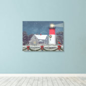 Alan Giana "Nauset Light Christmas" Canvas Print Leinwanddruck (Insitu (Holzboden))