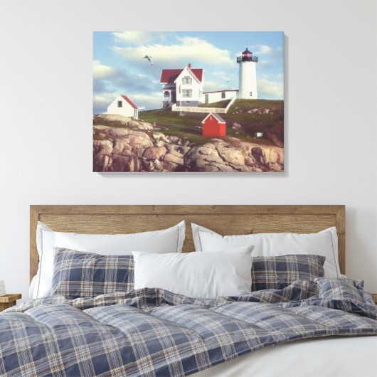 Alan Giana "Nubble Light" Canvas Print Leinwanddruck (Insitu (Schlafzimmer))