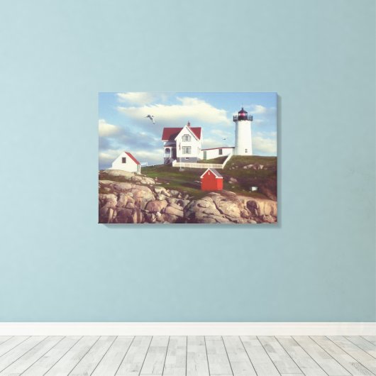 Alan Giana "Nubble Light" Canvas Print Leinwanddruck (Insitu (Holzboden))