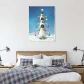 Alan Giana "Oh Penguin Tree" Canvas Print Leinwanddruck (Insitu (Schlafzimmer))