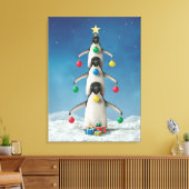 Alan Giana "Oh Penguin Tree" Canvas Print Leinwanddruck (Insitu (Wohnzimmer))