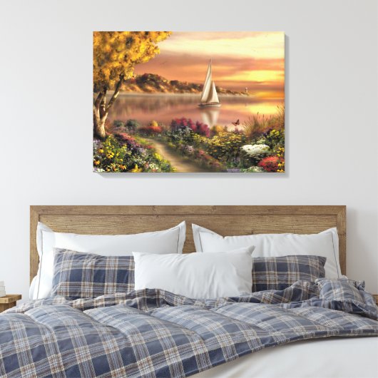 Alan Giana "Onward" Canvas Print Leinwanddruck (Insitu (Schlafzimmer))