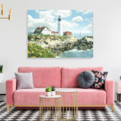 Alan Giana "Portland Head Light" Canvas Print Leinwanddruck (Insitu (Wohnzimmer))