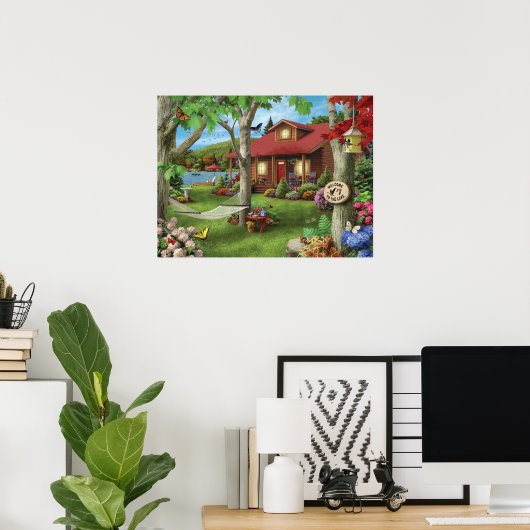 Alan Giana "Welcome to Lake" Poster (Heimbüro)