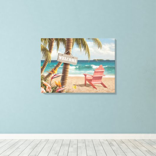Alan Giana "Welcome to Paradise" Canvas Print Leinwanddruck (Insitu (Holzboden))