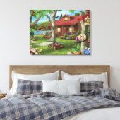 Alan Giana "Willkommen am See" Canvas Print Leinwanddruck (Insitu (Schlafzimmer))