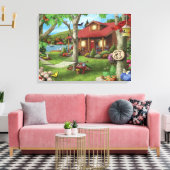 Alan Giana "Willkommen am See" Canvas Print Leinwanddruck (Insitu (Wohnzimmer))