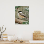 Alan Giana "Winter Chickadee" Poster (Küche)