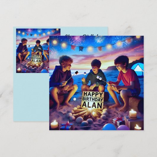 ALAN ~ Happy Birthday ~ Geburtstag Boy ~ (Vorne/Hinten)
