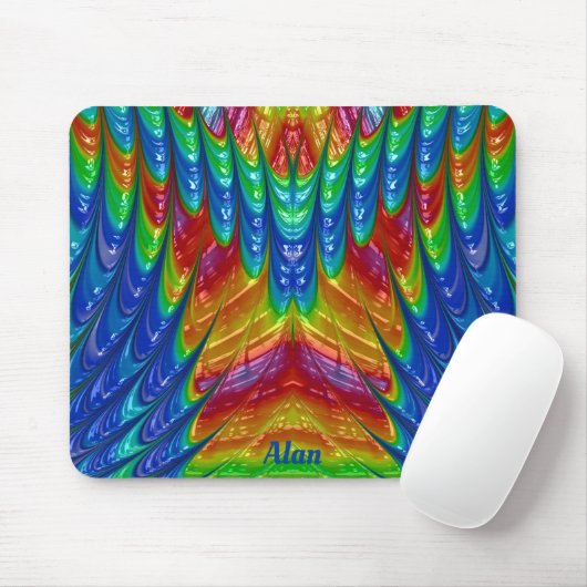 ALAN ~ Hübsches 3D-Muster ~ Personalisiert Mousepad (Mit Mouse)