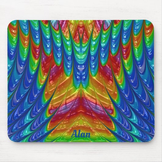 ALAN ~ Hübsches 3D-Muster ~ Personalisiert Mousepad (Vorne)