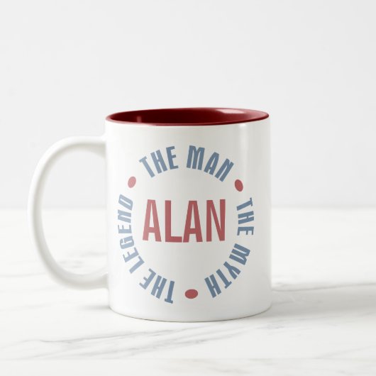 Alan-Mann-Mythos-Legende kundengerecht Zweifarbige Tasse (Links)