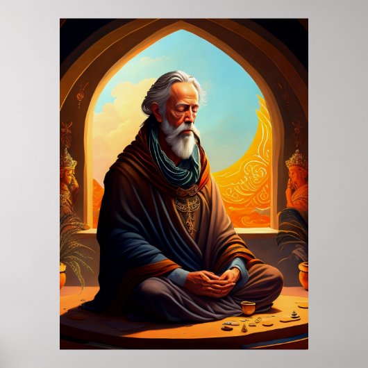 Alan möchte Print meditieren, Werteplakatpapier Poster (Vorne)