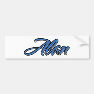 Alan Name blue Aufkleber Sticker Autoaufkleber