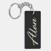 Alan Name whitegold Schlüsselanhänger Anhänger (Vorderseite links)