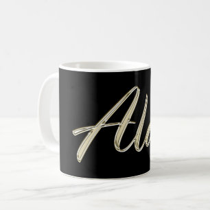 Alan Name whitegold Tasse Teetasse Kaffeetasse