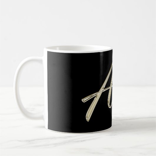 Alan Name whitegold Tasse Teetasse Kaffeetasse (Links)