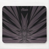 ALAN ~ Schwarzes und Graues Fraktal Muster ~ Maus- Mousepad (Vorne)
