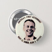 Alan Shepard - Knopf Button (Vorne & Hinten)