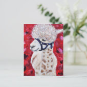 Alan the Alpaca Painting Postkarte (Stehend Vorderseite)