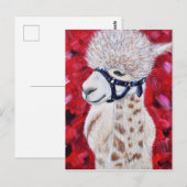 Alan the Alpaca Painting Postkarte (Vorne/Hinten)