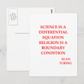 ALAN TURING POSTKARTE (Vorne/Hinten)