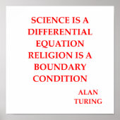 alan TURING-Zitat Poster (Vorne)