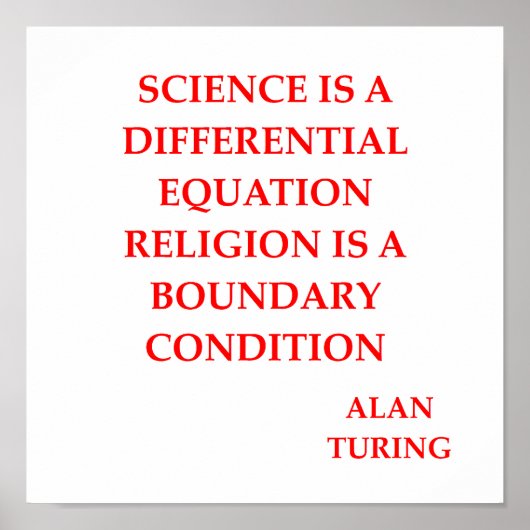 alan TURING-Zitat Poster (Vorne)