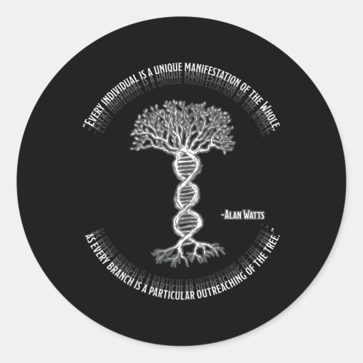 Alan Watt jeder Einzelne ist P des Ganzen Runder Aufkleber (Vorderseite)