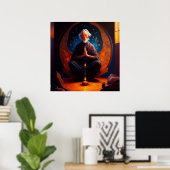 Alan Watt meditating II Print, Value Poster Paper (Heimbüro)