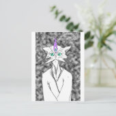 Alan Watts Cat Postkarte (Stehend Vorderseite)