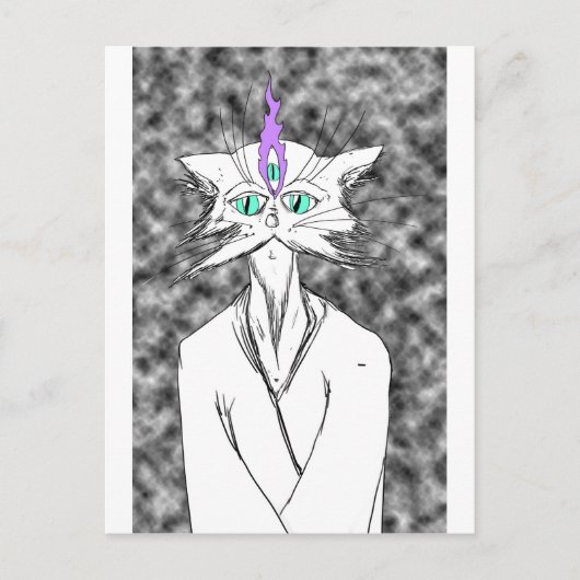 Alan Watts Cat Postkarte (Vorderseite)