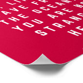 Alan Watts, dass du nicht in diese Welt gekommen b Poster (Ecke)