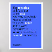 Alan Watts - Die Bedeutung des Lebens Poster (Vorne)