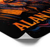 Alan Watts Laugh Galaxy Universe Psychedelic Art P Poster (Ecke)