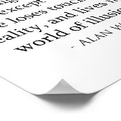 Alan Watts Zitat Poster (Ecke)