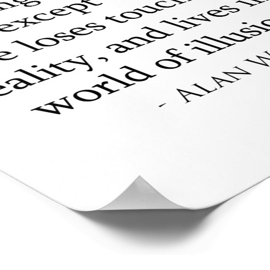 Alan Watts Zitat Poster (Ecke)