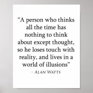 Alan Watts Zitat Poster