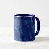 ALAN ~ Zany 3D Fraktal ~ Shades of Blue Tasse (VorderseiteRechts)