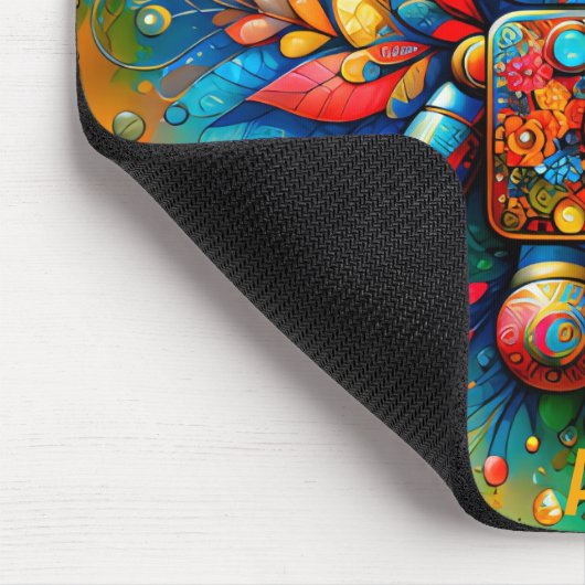 ALAN ~ Zany ROBOT Weihnachten Mousepad (Ecke)