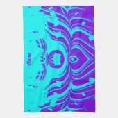 ALANA ~ FLUORO SHADES ~ 3D ~ Lila Aqua ~ Geschirrtuch (Vertikal)