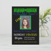 Alana Green zum Geburtstag Einladung (Stehend Vorderseite)