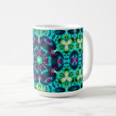 ALANA ~ Hübsches Glittermuster ~ Personalisiert Kaffeetasse (VorderseiteRechts)