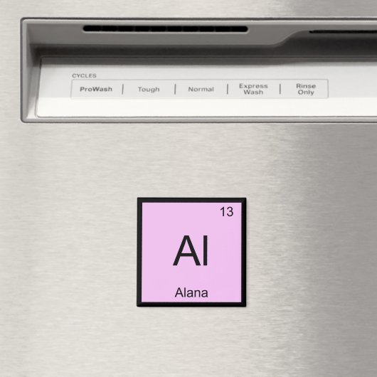 Alana Name Chemistry Element Periodic Table Magnet (In Situ (Geschirrspüler))